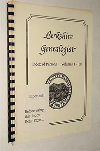 Index of Persons for Berkshire Genealogist Volumes 1-10 Massachusetts MA history - Foto 1 di 1