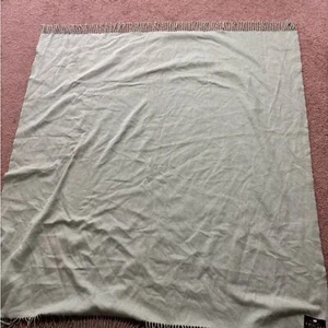 Amicale reines Kaschmir weich grün Überwurf Decke mit Fransen 53 x 50,5 Zoll - Bild 1 von 5