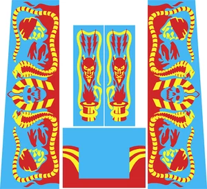 Bally MYSTIC Pinball Machine CABINET Decal Set - Picture 1 of 1