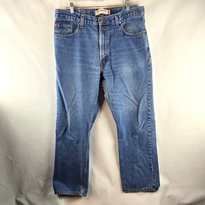 Levis 505 Jeans Men 38x30 Blue Denim Straight Leg 5 Pockets Medium Wash Normcore - Picture 1 of 9