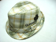 GUINNESS BEER PLAID ST. PATTY'S DAY 100% COTTON FEDORA HAT SIZE L / XL