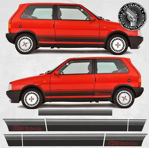 Hochwertige Passform Streifen für Fiat Uno Turbo i.e. Phase 1 Aufkleber Decals Deko - Bild 1 von 1
