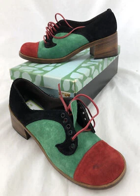 Винтаж 1952 Chandlers французская комната оригиналы многоцветный замши Италии туфли Sz 7AA - Изображение 1 из 4
