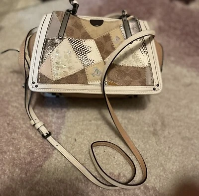 Bolso Bandolera Coach Dreamer 21 Con Firma Patchwork Madera de Haya Foto 1 de 3