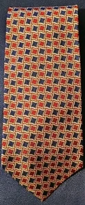 HICKEY FREEMAN Red White And blue Geometric Silk Men’s Tie. Hand M In USA. - Picture 1 of 2