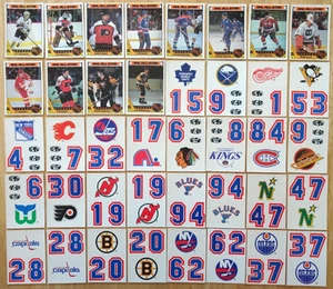 1987 Topps Hockey Sticker Komplettsatz mit Variationen 40 Karten zwei Sternchen RAR - Bild 1 von 4