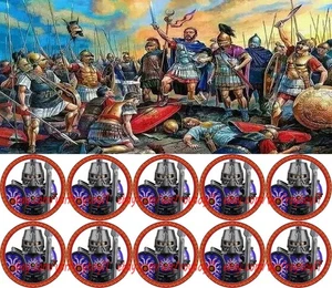 10PCS Europa Medioevo Viola Mostro Lancia Cavaliere 4cm Plastica Figura Giocattolo - Foto 1 di 1