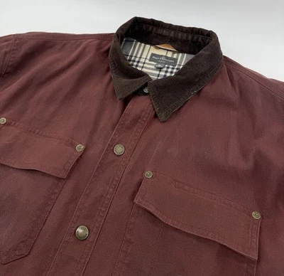 LL Bean Signature Slim Fit Waxed Red Chore Jacket Men's XL Canvas Barn Duck - Image 1 of 4
