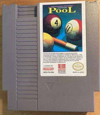 NES ~ CHAMPIONSHIP POOL ~ Nintendo Game 3 Screw NES-P3-USA Game Cart Only NTSC - Image 1 of 4