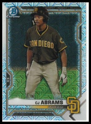 2021 Bowman Chrome #BCP-227 CJ Abrams Prospects Mojo Refractor - Image 1 of 2