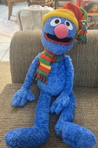 Macy's Sesame Street Grover 2004 Holiday Plush Stuffed Toy 24" - Picture 1 of 7
