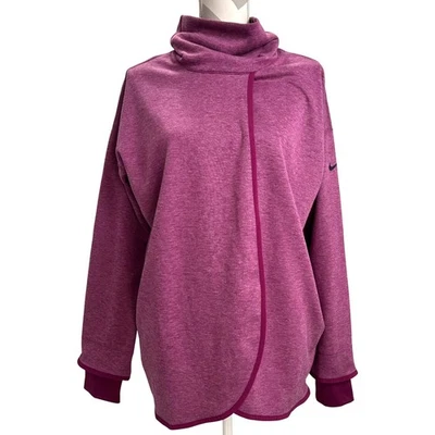 Nike Maternity Dri-FIT Fucsia Cuello Embudo Pullover Manga Larga Sudadera M Foto 1 de 4
