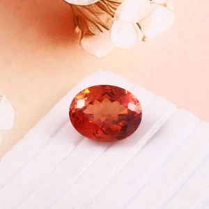 Ceilán Natural Mandarina Naranja Zafiro Facetado Piedra Preciosa Suelta Corte Ovalado 9.00 Ct - Imagen 1 de 5