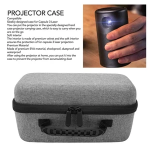 Projector Bag EVA Water Proof Shakeproof Projector Carrying Grey - Picture 1 of 22