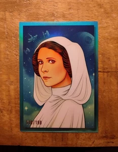 2023 Topps Chrome Galaxy Princess Leia Aqua Refractor /199 #WSW-15 🌊 - Picture 1 of 2