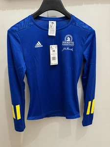 Adidas 2020 Boston Marathon T-Shirt Women’s XS Blue Long Sleeve Running NWT - Picture 1 of 5