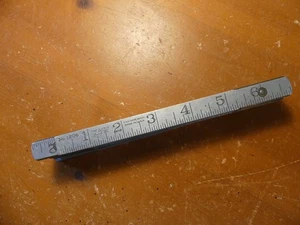 Vintage Lufkin No. 1206 Folding Carpenter’s Rule 72" Aluminum & Brass Made in US - Picture 1 of 10
