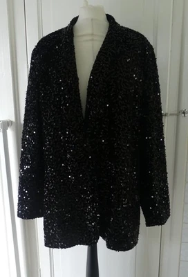 BNWT TU Black Sequin Jacket UK 20 - Image 1 of 4