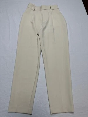 Nuevo con etiquetas Pantalones Zara Plisados Cintura Alta Para Mujer S Beige Cinturón Lazos Estilo Palazzo Foto 1 de 4