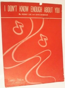 I Don't Know Enough About You Noten 1946 Vintage - Bild 1 von 2