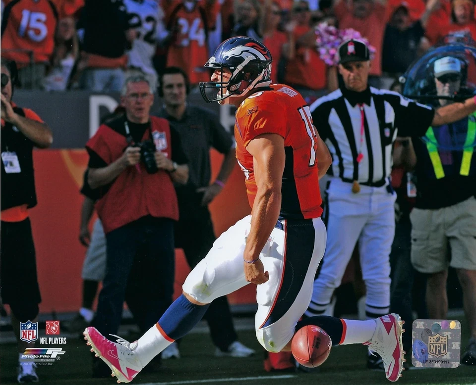 FOTO TIM TEBOW 8X10 DENVER BRONCOS NFL FÚTBOL TOUCHDOWN Foto 1 de 1