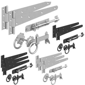 Seitentorpaket - T-Scharniere Ringtorriegel und Torriegel | Gartentorpakete - Bild 1 von 7