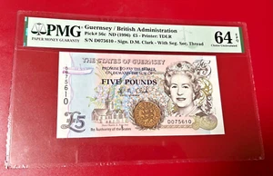 GUERNSEY BRITISH ADMINISTRATION 1996 5 POUND PMG 64 EPQ - Bild 1 von 2