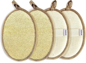 Natural Loofah Sponge Exfoliating(4 Packs),Made with Eco-Friendly and Biodegrada - Picture 1 of 12