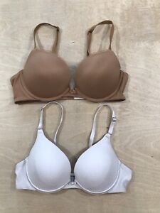 Lot Of 2 Sz 34B Calvin Klein /Lily Of France Push Up T-Shirt Underwire Bra