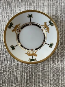CHRISTIAN DIOR CASABLANCA  LEOPARDS & PALMS GOLD TRIM TEA SAUCER NEW - Picture 1 of 4