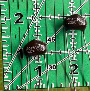 Cornell Dubilier Brown Drop Capacitor .004uF 600v DPMS6D4 0.004uF AMP Audio 2pcs - Picture 1 of 3