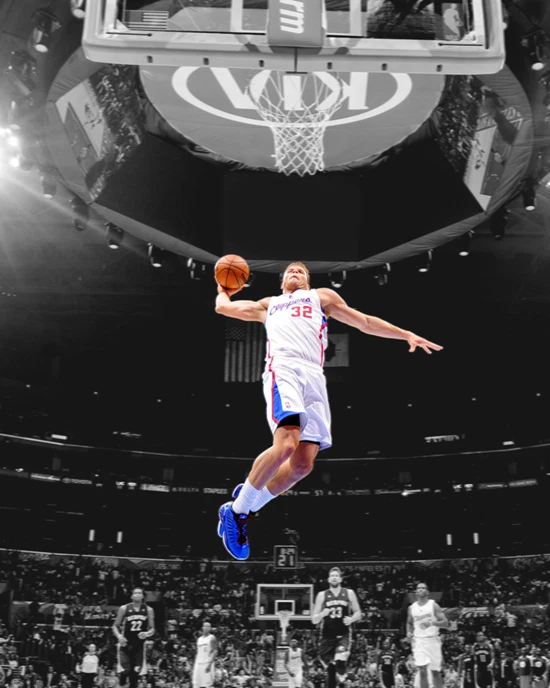 Póster brillante con impresión de foco foto 8x10 de Blake Griffin de Los Angeles Clippers Foto 1 de 1
