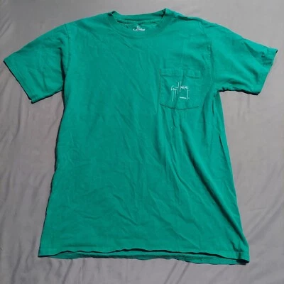 Guy Harvey Graphic T-SHIRT Mens Small Green Short Sleeve Fishing - Image 1 of 4