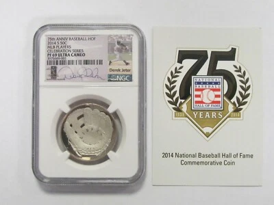 2014 S 50C Half Dollar MLB Players Celebration Series PF69 Ultra Cam DEREK JETER - Image 1 of 4