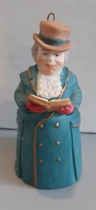 Vintage 1990 Dickens Bell Mr Ashbourne Ornament Porcelain Hallmark - Picture 1 of 6