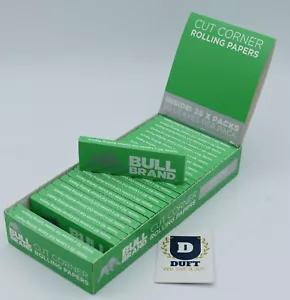 BULL MARKE Bullbrand grün geschnittene Ecken Rizla rauchend rollend PAPIER Standard STD - Bild 1 von 10
