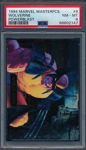 Marvel Masterpieces Wolverine Power Blast #9 1994 PSA 8 casi nuevo-como nuevo - Imagen 1 de 3