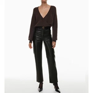 Aritzia Wilfred Faux leather Melina pants, Size 0 - Picture 1 of 15