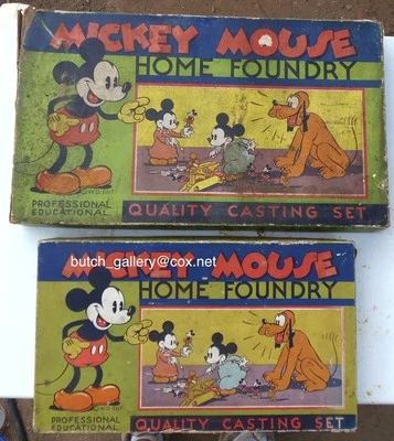 MICKEY MOUSE FOUNDRY SET X 2 1930s WDE Walt Disney  - Image 1 of 4