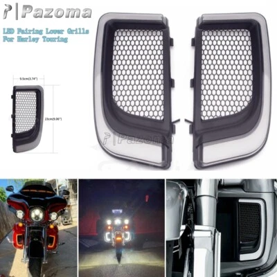 Carenado LED Parrillas inferiores Luz de giro Luz de funcionamiento Se adapta a Harley Electra Street Glide Foto 1 de 4