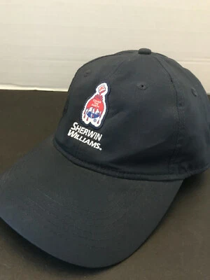  Sherwin Williams Navy Hook & Loop Cap/Hat "Cover The Earth" Vintage GUC Foto 1 de 4