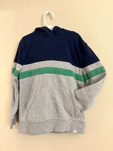 Sudadera con Capucha Pullover Gap Kids Colorblock Talla Mediana Azul Gris Verde - Imagen 1 de 3