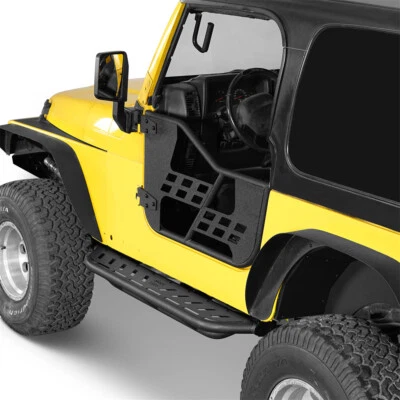 Pair Tubular Side Step Nerf Bars Run Board Steel Fit 1997-2006 Jeep Wrangler TJ Foto 1 de 4