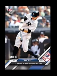 2024 Topps Now BEN RICE Call Up Card #388 - 1st NYY Hitter w/3 HRs In 1st Year - Picture 1 of 2