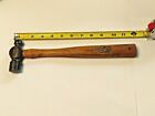 Vtg NEWARK-FORGE -114 12" Machinist 8-12 oz Ball Peen Hammer W/ Wood Handle