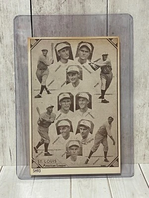 Bill Dickey Red Ruffing Pennock 3 1/2” x 5 1/4” SH93 St. Louis - Image 1 of 2