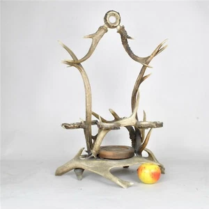 Porte-verres Et Bouteille En Corne de cerfs, Fin XIXème Siècle - Picture 1 of 12