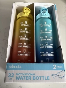 2件装运动激励饮用水瓶带时间标记32盎司 - 第 1 张/共 5 张