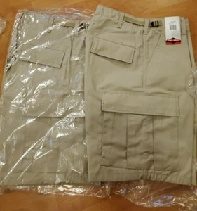 2 NEW Khaki / Beige Tru-Spec Men's Original Tactical Cargo  Shorts - Small  - Picture 1 of 8