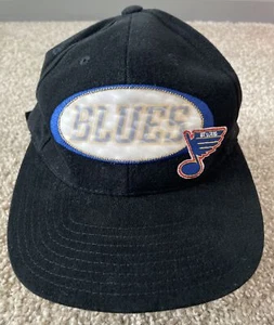 Vintage St. Louis Blues Hockey American Needle 1918 Black Adjustable Hat - Picture 1 of 12